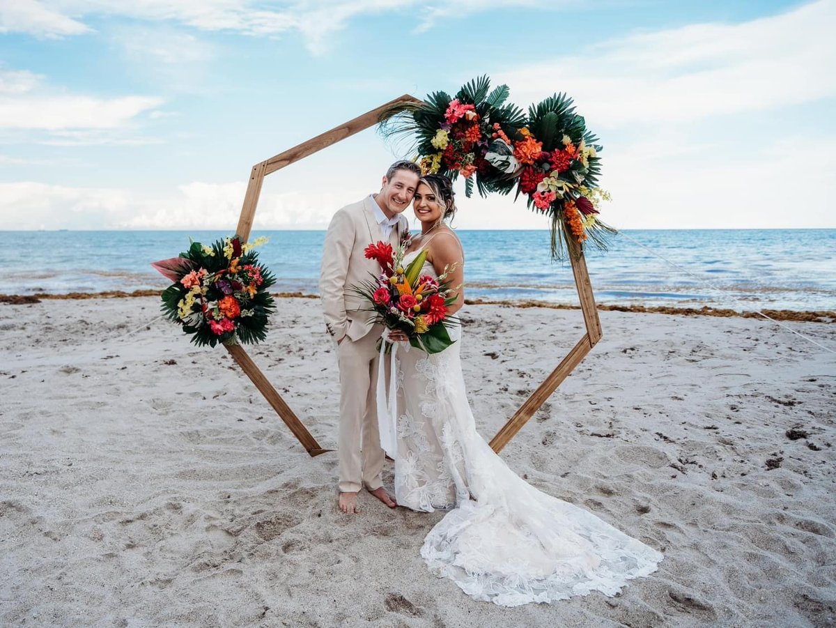 SouthwestAir's tweet photo. Congrats from the love airline, Nidhi and Mike! We're honored to be part of your story, and we wish you many adventures and rainbow winglet views to come. 💙❤️💛 #SouthwestHeart https://t.co/Vj1mFeIgNz