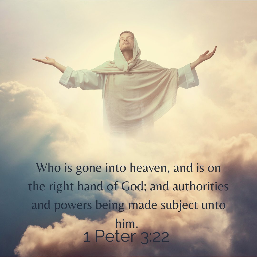 Who is gone into heaven, and is on the right hand of God; angels and authorities and powers being made subject unto him. 1 Peter 3:22 KJV
hisglory.me
#Jesusislord #victoryinchrist #Godisgood #savior #salvation #messiah #biblestudy #gospel #rejoice #praisethelord #amen