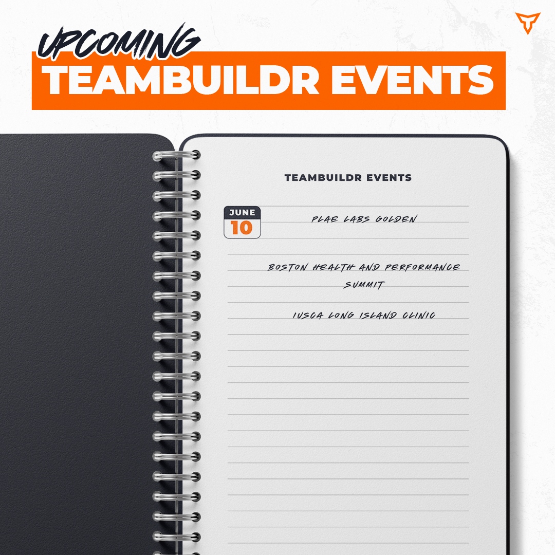 teambuildr's tweet photo. We are on the road this weekend!
π PLAE LABS Golden in Golden, CO
π Boston Health and Performance Summit in Woburn, MA
π IUSCA Long Island Clinic in Stony Brook, NY
#TeamBuildr #TeamBuildrNation #LevelUp #DitchExcel https://t.co/mrFPTtJZX6