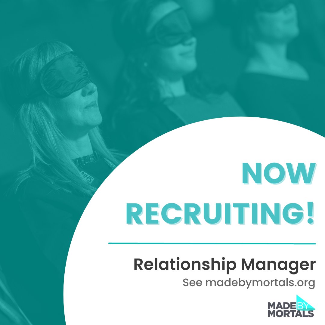 We're #recruiting a Relationship Manager! We ‘bring people’s experience to life' with a variety of stakeholders, from project participants to funders &amp; commissioners. A key part of the role will be building &amp; maintaining these relationships. 

Apply here: madebymortals.org/our-approach/