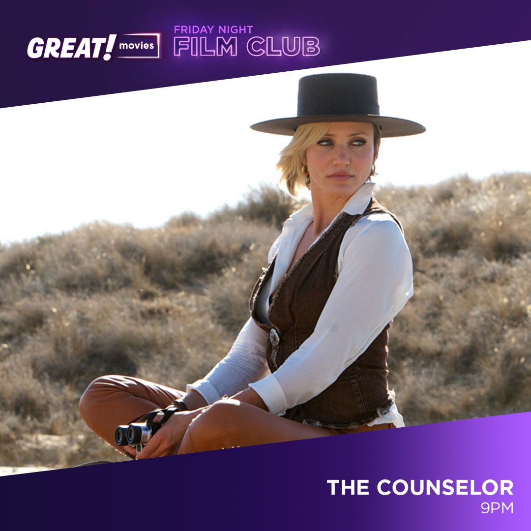 We've got a star-studded cast on GREAT! movies tonight! Don't miss Cameron Diaz, Michael Fassbender, Penelope Cruz AND Javier Bardem in The Counselor, directed by Ridley Scott 🤯