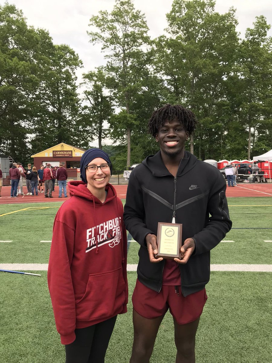 Congrats to FHS Sr. Stephen Bate and Head Coach Sara Lamey on Stephen's 2nd Place performance at the Central MA Decathlon.  Stephen was also the recipient of the prestigious Voit Lassila Alumni Award. <a href="/crxzybounce/">Stephen Bate</a> <a href="/saralamey/">Sara DiPilato Lamey</a> @FHSathleticdept <a href="/FitchburgPS/">Fitchburg Public Schools</a> #greatcoaching #greatkid