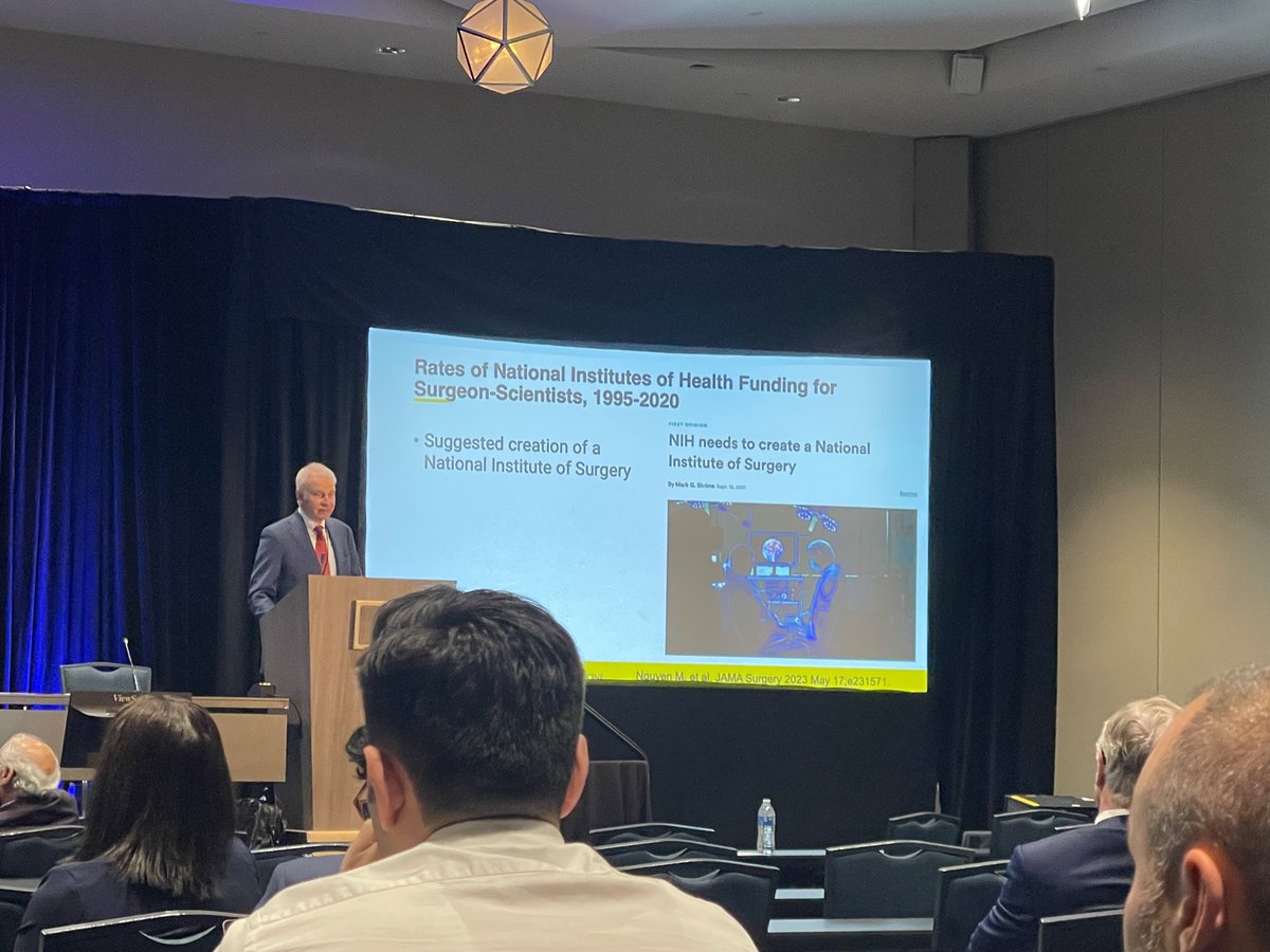 FemiSuraju's tweet photo. Outstanding presidential address by my incredible mentor, Dr. Weigel, on why we need to invest in training surgeon-scientists! His unparalleled passion for research has led to the creation of the @CentralSurg Resident Research Award in honor of the great Dr. Scott-Conner! ❤️👏🏾👏🏾 https://t.co/R3kuilfPR1