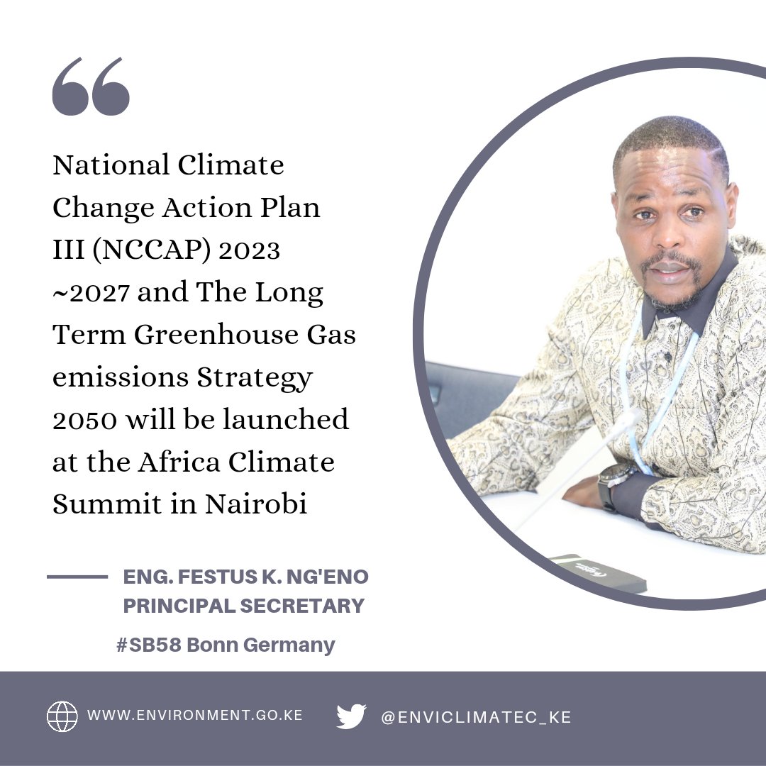 National Climate Change Action Plan (NCCAP) III 2023 ~2027 and The Long Term Greenhouse Gas Emissions Strategy 2050 will be launched at the Africa Climate Summit in September 2023 in Nairobi Kenya #ACS23 #ACW23