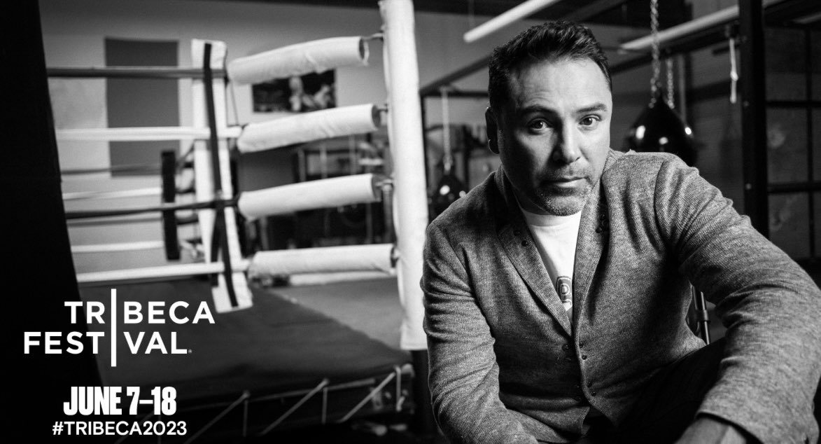 World premiere tonight at @Tribeca! The Golden Boy is the definitive documentary unpacking the spectacular myths and painful truths behind the life of Mexican American boxing legend, business magnate, and cultural icon Oscar De La Hoya. Stick around after the screening for a