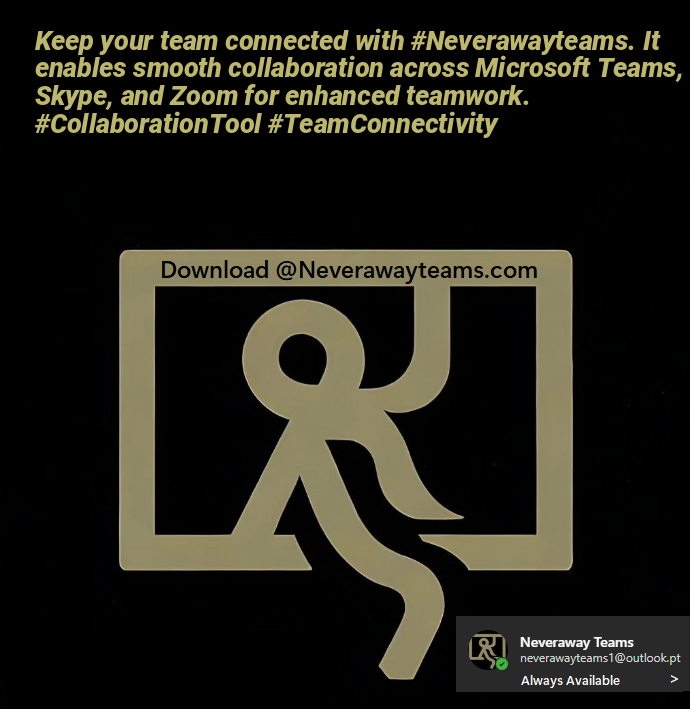 Guliasstatham's tweet image. Keep your team connected with #Neverawayteams. It enables smooth collaboration across Microsoft Teams, Skype, and Zoom for enhanced teamwork. #CollaborationTool #TeamConnectivity