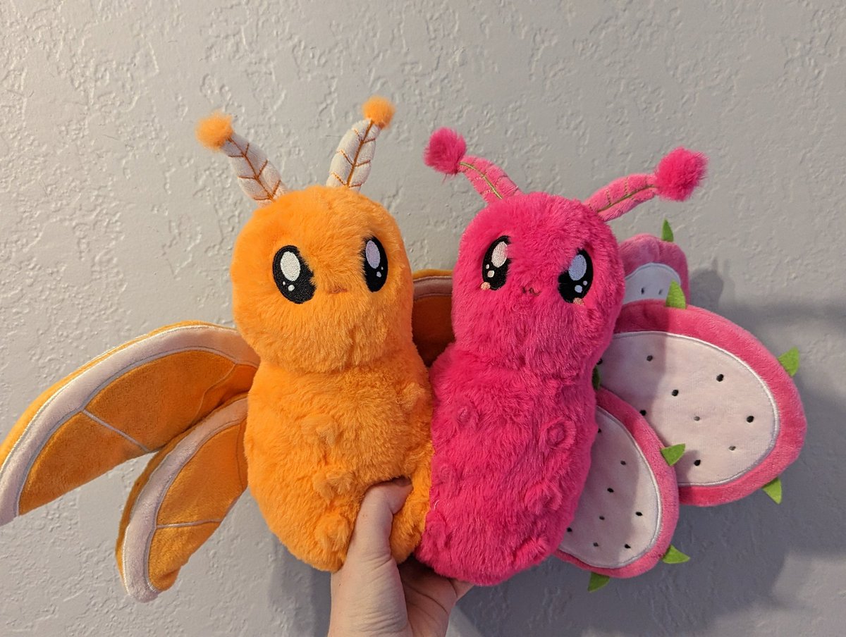 Just 3 best friends staring at each other 👀

#moth #plushie #mothplush #cute #pinkmoth #orangemoth