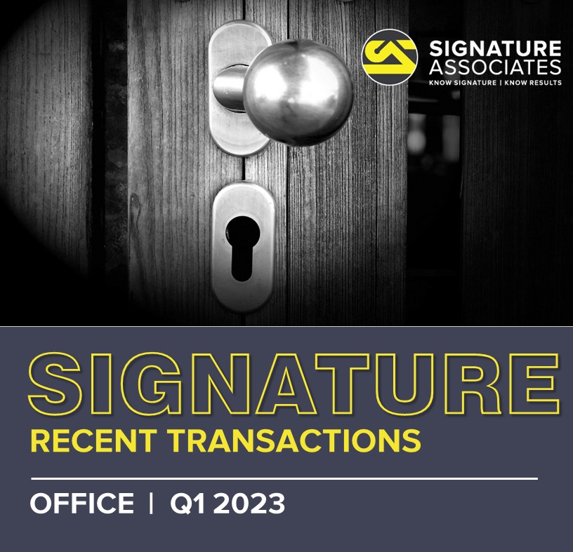 SignatureCRE's tweet photo. Signature's brokers had a busy first quarter this year - check out our top office deals & let us know how we can help achieve your real estate goals today! https://t.co/c1WPz1tXIx
#recenttransactions #office #knowsignatureknowresults #donedeals #CRE #theteam #forsale #forlease https://t.co/Ei8LBni1r0