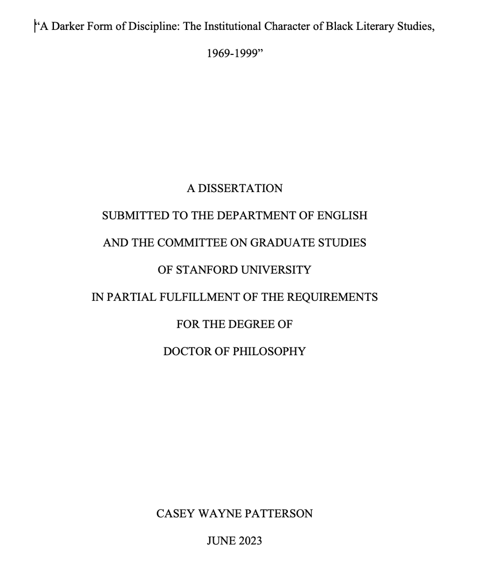 KCWayneP's tweet photo. My committee approved my dissertation. It is now filed and everything is in line for me to graduate this spring.
So I can now share some good news: I am moving to Baton Rouge to become an assistant professor of African American Literature at LSU! https://t.co/g1Z7VdVSBG
