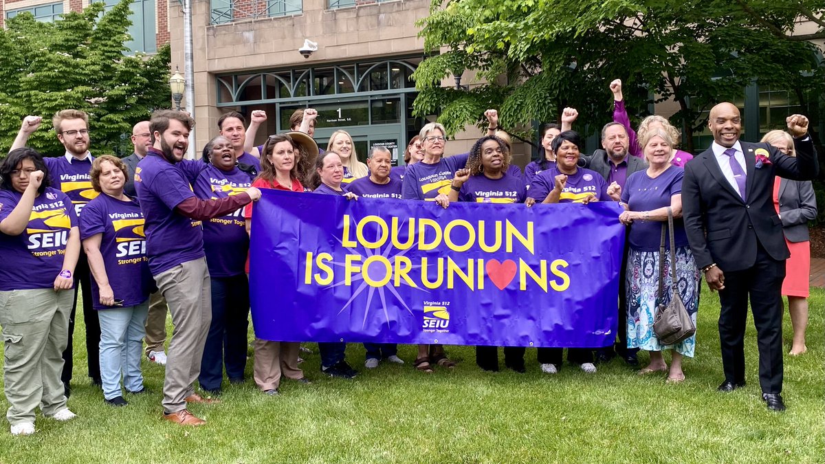 🎉 BREAKING NEWS: #Loudoun County employees, united in <a href="/SEIU/">SEIU</a> Virginia 512, have filed for our union election and the respect we deserve on the job! 

We’re celebrating alongside workers all across #Virginia, and we won’t stop until we win good union jobs for all! #UnionsForAll