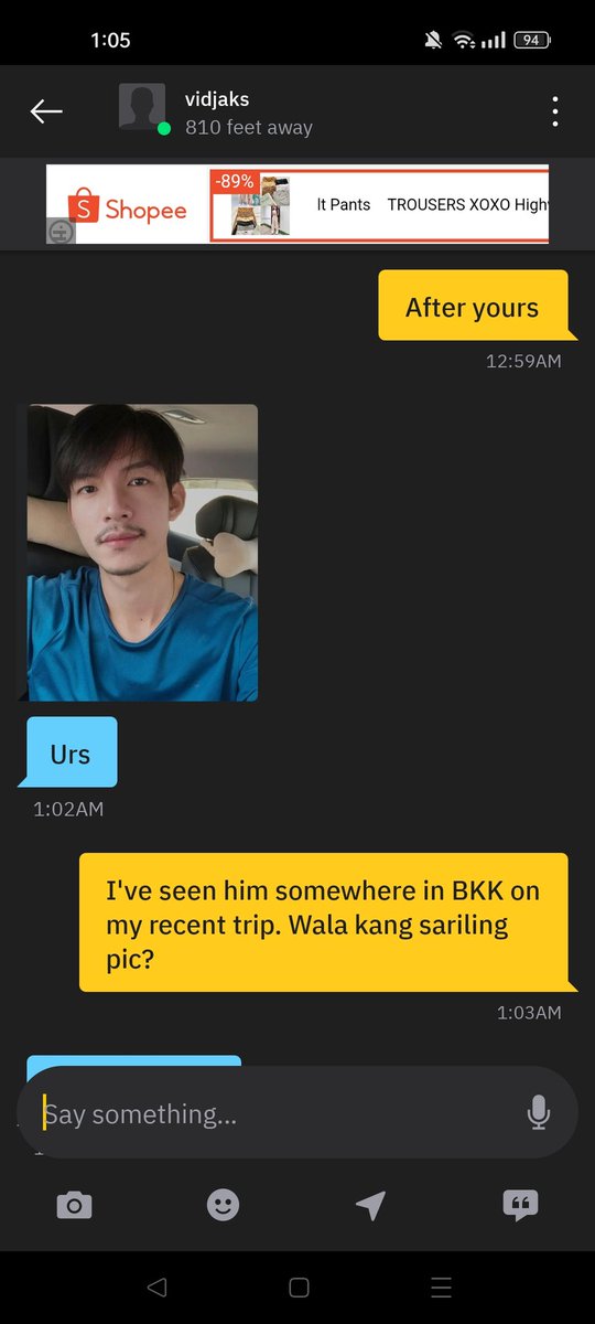 akosipaparobin's tweet photo. Bat mo naman ako blinock agad HAHAHA. I asked you nicely to send your IG or twitter Kase feeling ko poser ka. You said you don't share pero nag send ka ng pic 😅 https://t.co/fHmAM4RBiW