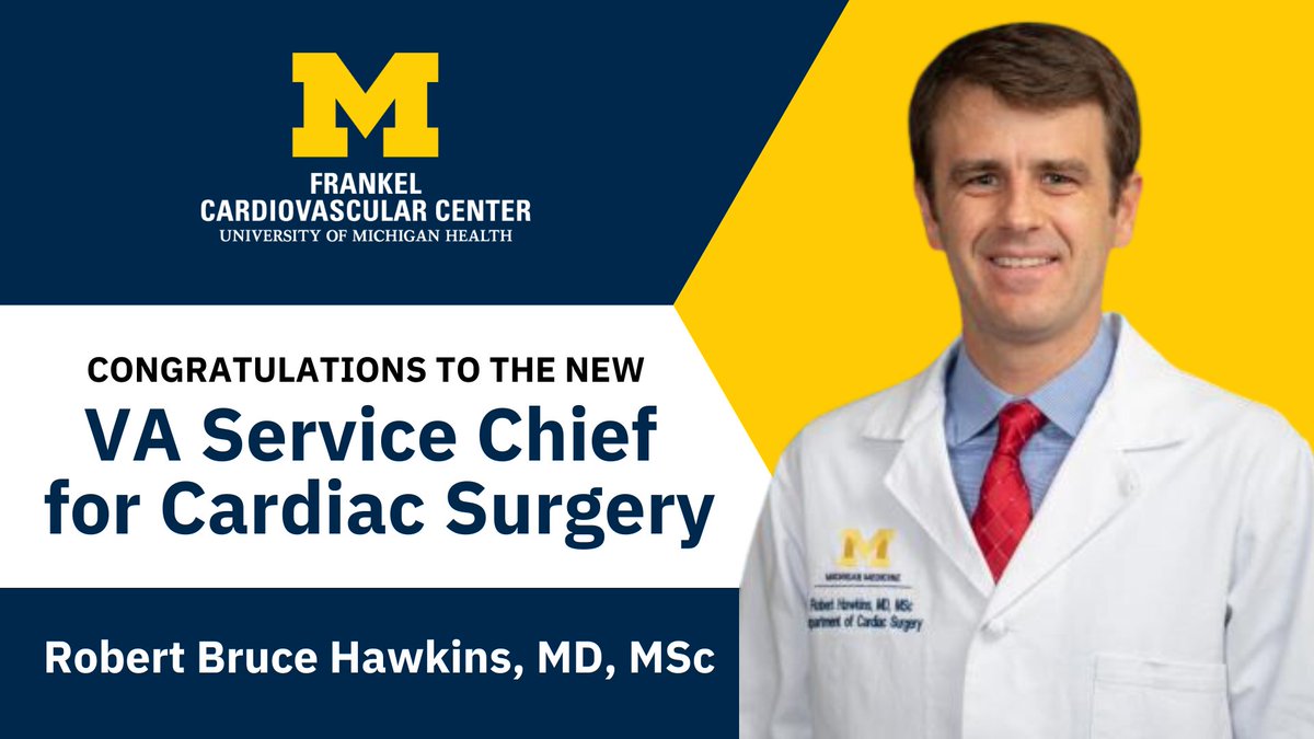 Gorav Ailawadi (@gailawadimd) on Twitter photo Please join me in congratulating my colleague and friend, Dr. Robert Hawkins! Your new appointment as the Service Chief of Cardiac Surgery at the VA Ann Arbor Healthcare System is well deserved! <a href="/robertbhawkins/">Robert Hawkins</a> <a href="/VAAnnArbor/">VA Ann Arbor</a> <a href="/umichCVC/">U-M Health Frankel CVC</a> <a href="/UMichCTSurgery/">Michigan CT Surgery Residency</a> Please join me in congratulating my colleague and friend, Dr. Robert Hawkins! Your new appointment as the Service Chief of Cardiac Surgery at the VA Ann Arbor Healthcare System is well deserved! <a href="/robertbhawkins/">Robert Hawkins</a> <a href="/VAAnnArbor/">VA Ann Arbor</a> <a href="/umichCVC/">U-M Health Frankel CVC</a> <a href="/UMichCTSurgery/">Michigan CT Surgery Residency</a>