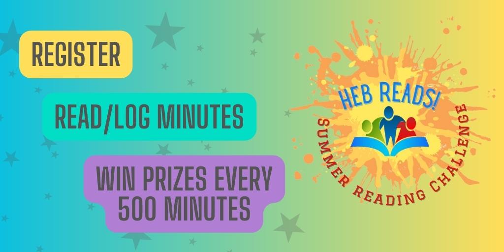⭐️ It's HEB Reads Time...sign up NOW! ⭐️

hebreads.org 

#EulessLibrary #EulessTX  #HEBReads #HEBReads2023 #SummerReadingChallenge #Reading #ReadingChallenge