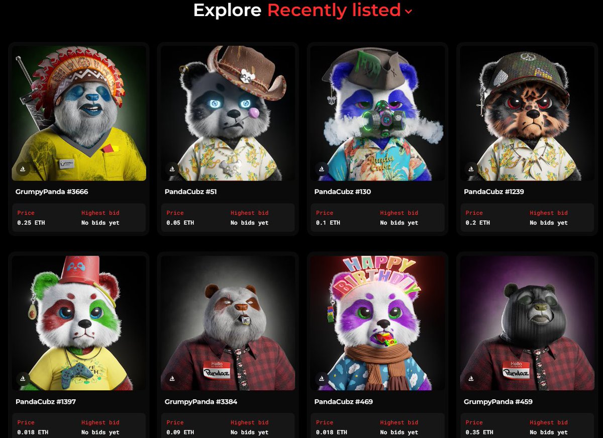 Uppeee_'s tweet photo. Looking to explore the world of NFTs? Check out https://t.co/Z3aqQNR3ih. 
Enjoy 0% creator/platform fees on your favorite #GrumpyPandaz and #PandaCubz NFTs. https://t.co/rbtPIYSe46