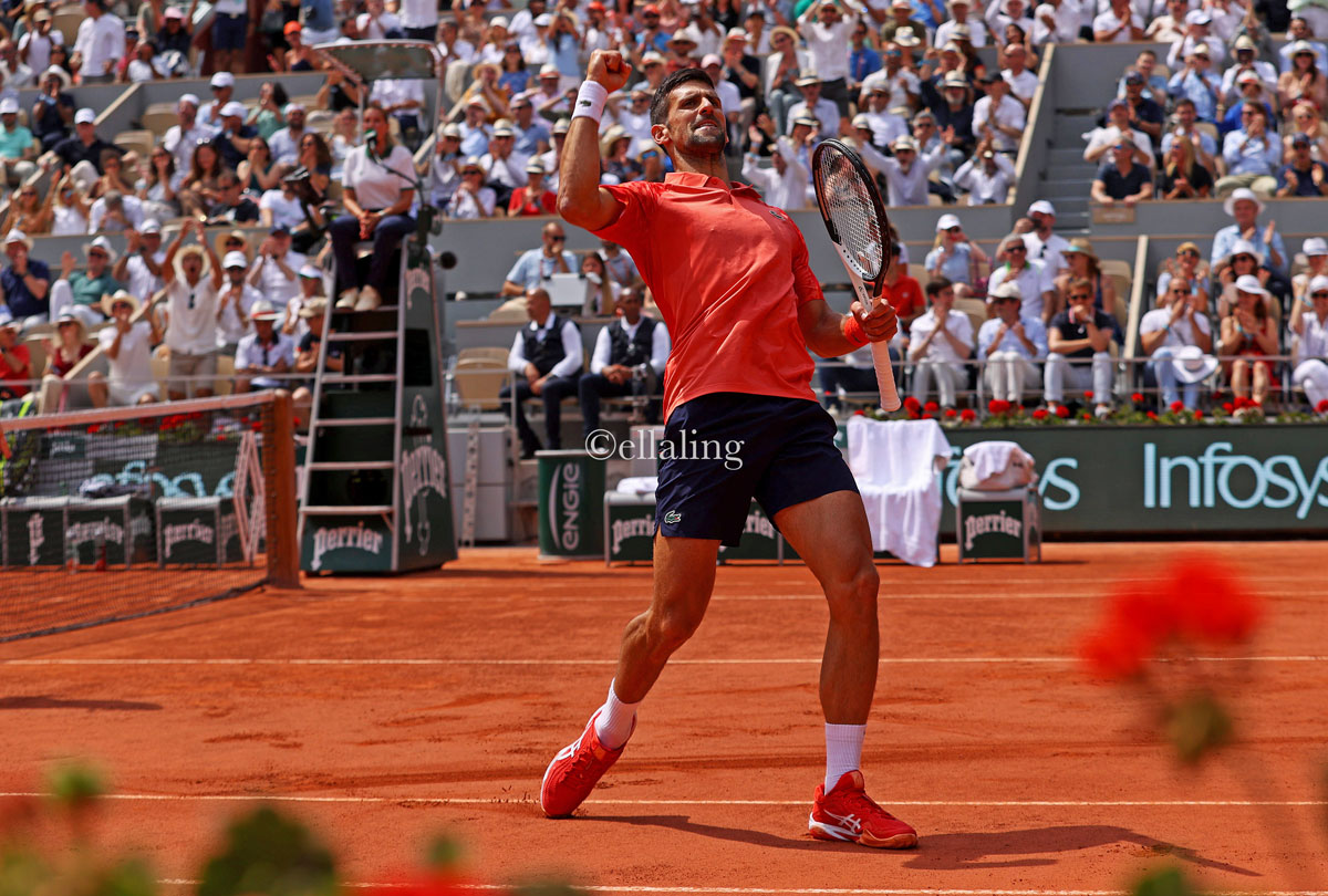 A win away from History 🔥@DjokerNole @rolandgarros @ShutterstockNow @CanonUKandIE @head_tennis #tennisphotography #sportsphotography #djokovic #frenchopen