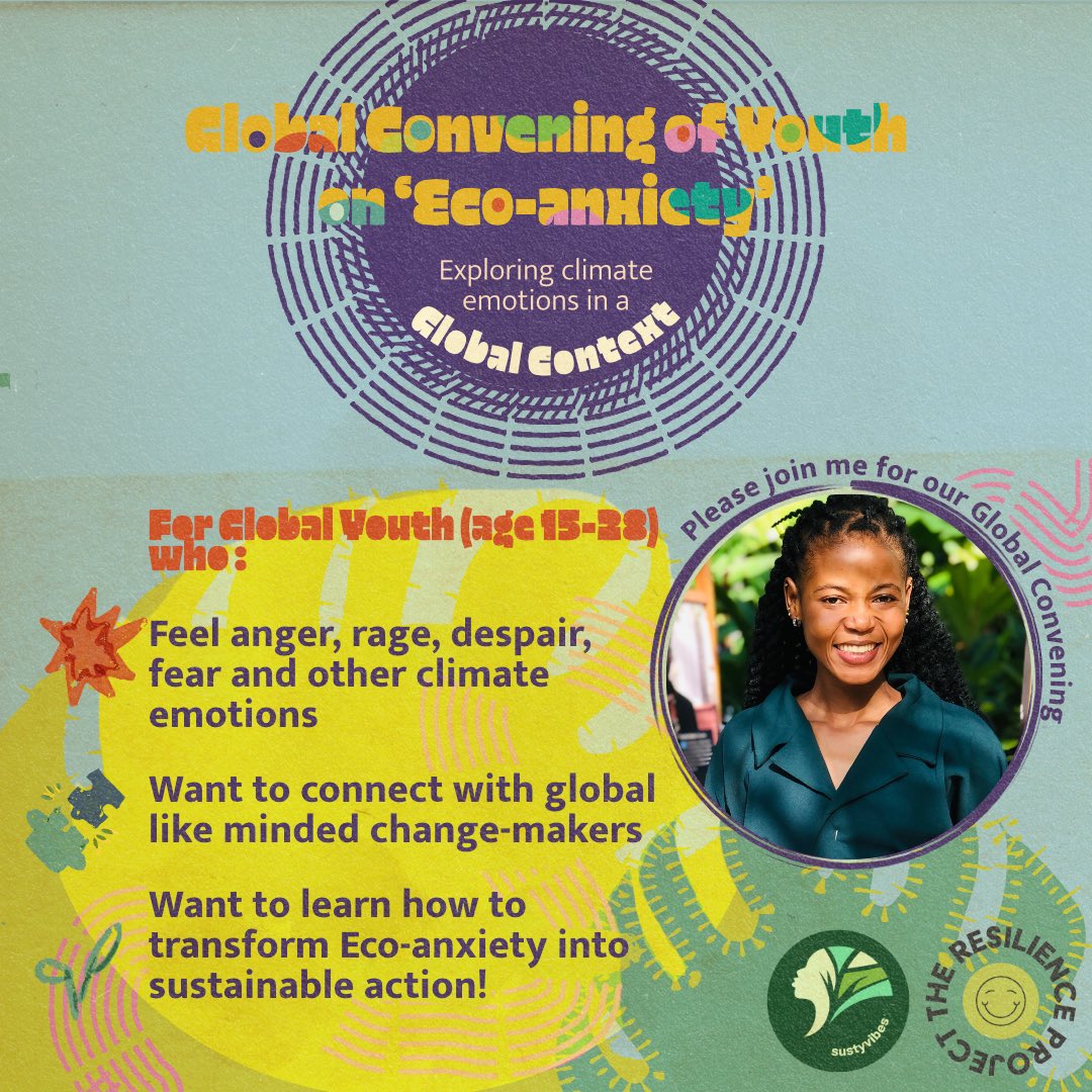 ShamimNyanda's tweet photo. Are you feeling all the feels, or struggling to feel anything about the climate crisis?
Join the Global Convening of Youth on Eco-Anxiety 🌍 Hosted by @SustyVibes 

18th June 1:30 - 3 pm BST/3:30pm - 5pm EAT
Sign up here [insert link]

#eco-anxiety #youthclimatemovement https://t.co/AtpQSk2Qgl