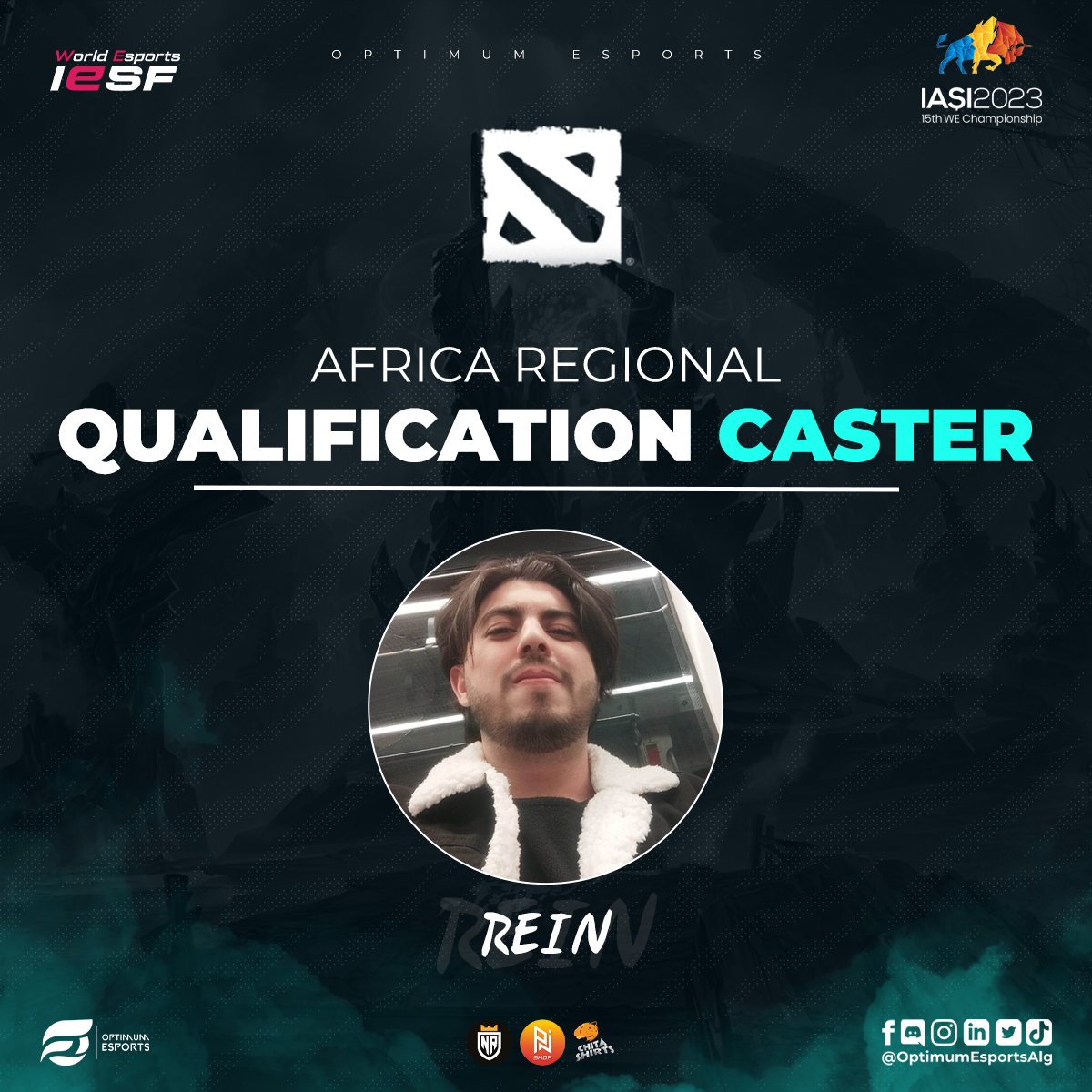 optesportsalg's tweet photo. 📌 DOTA 2! 

IESF REGIONAL QUALIFICATIONS 
RIEN will be casting Algeria 🇩🇿  vs Egypt 🇪🇬 

Dont miss it! Stream on youtube &amp; Twitch ❤️

#iesf2023 #dota2 https://t.co/nz1SuoyJqS