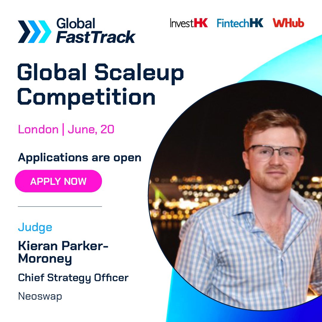 Delighted to join the #GSC23 London Semi-final panel, spotlighting the UK's leading FinTech, Web3 & Al innovators :)

Last call for scaleups- chance to secure up to $3M funding & a free trip to HK! Apply by June 14
globalfasttrack.hk/gsc

Free tix: eventbrite.hk/e/global-scale……