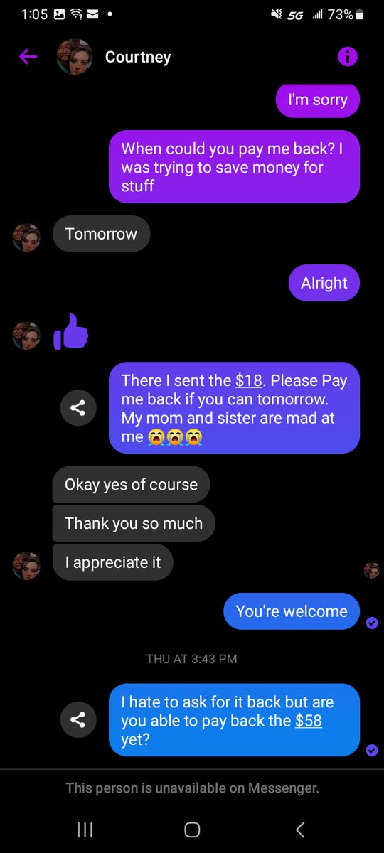 If you come across someone named Courtney Cara or Miss_Witch, don't let her 'borrow' money from you. She asked me to lend her some money and then she blocked me when I asked for it back. She's a money hungry person and she's selfish.
