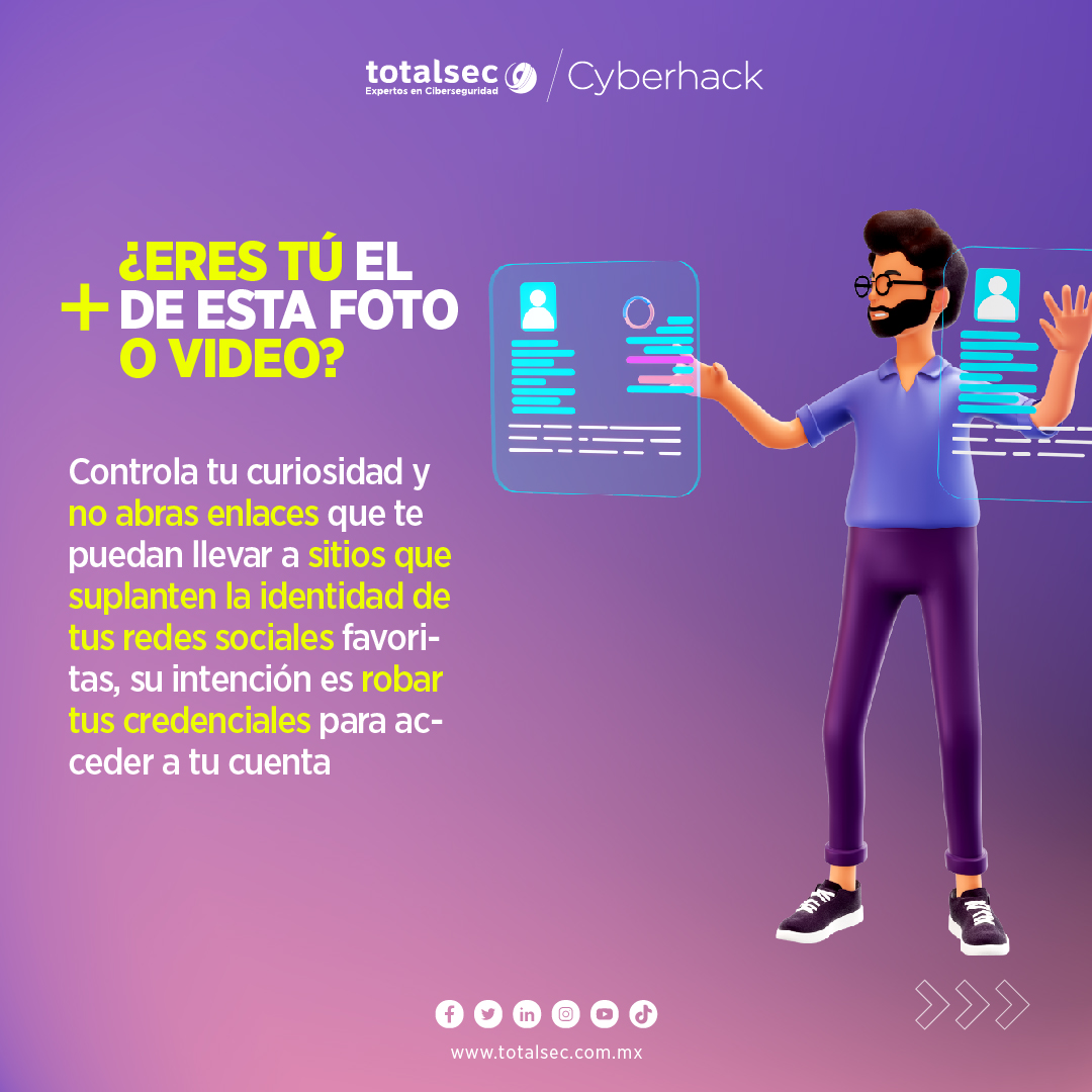 totalcybersec's tweet image. ⚠️¡Cuidado!⚠️
Estos tipos de estafas pueden poner en riesgo tu #información personal al navegar en las redes sociales.
👉 Revisa nuestro #cyberhack y no caigas en estas trampas.
Visita totalsec.com.mx 🤓