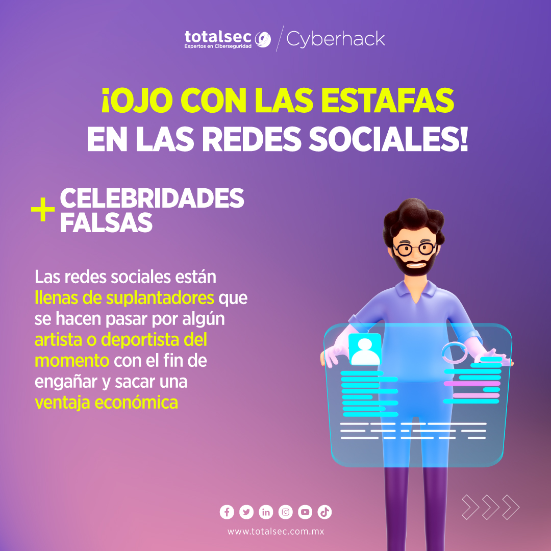 totalcybersec's tweet image. ⚠️¡Cuidado!⚠️
Estos tipos de estafas pueden poner en riesgo tu #información personal al navegar en las redes sociales.
👉 Revisa nuestro #cyberhack y no caigas en estas trampas.
Visita totalsec.com.mx 🤓