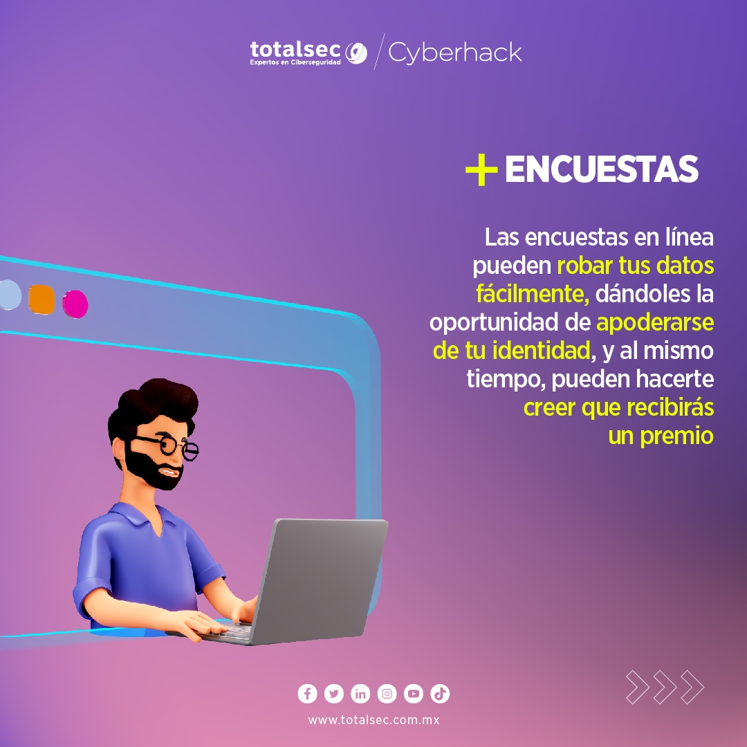 totalcybersec's tweet image. ⚠️¡Cuidado!⚠️
Estos tipos de estafas pueden poner en riesgo tu #información personal al navegar en las redes sociales.
👉 Revisa nuestro #cyberhack y no caigas en estas trampas.
Visita totalsec.com.mx 🤓