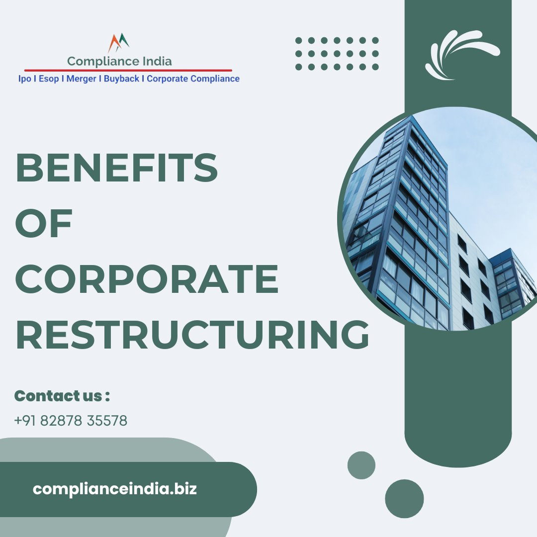 Compliance1001's tweet image. Unlocking growth potential and maximizing efficiency through #CorporateRestructuring. From reducing risks to accessing larger markets, find out how strategic revamps can lead to increased shareholder value and employee satisfaction. 

#BusinessTransformation #MaximizingEfficiency
