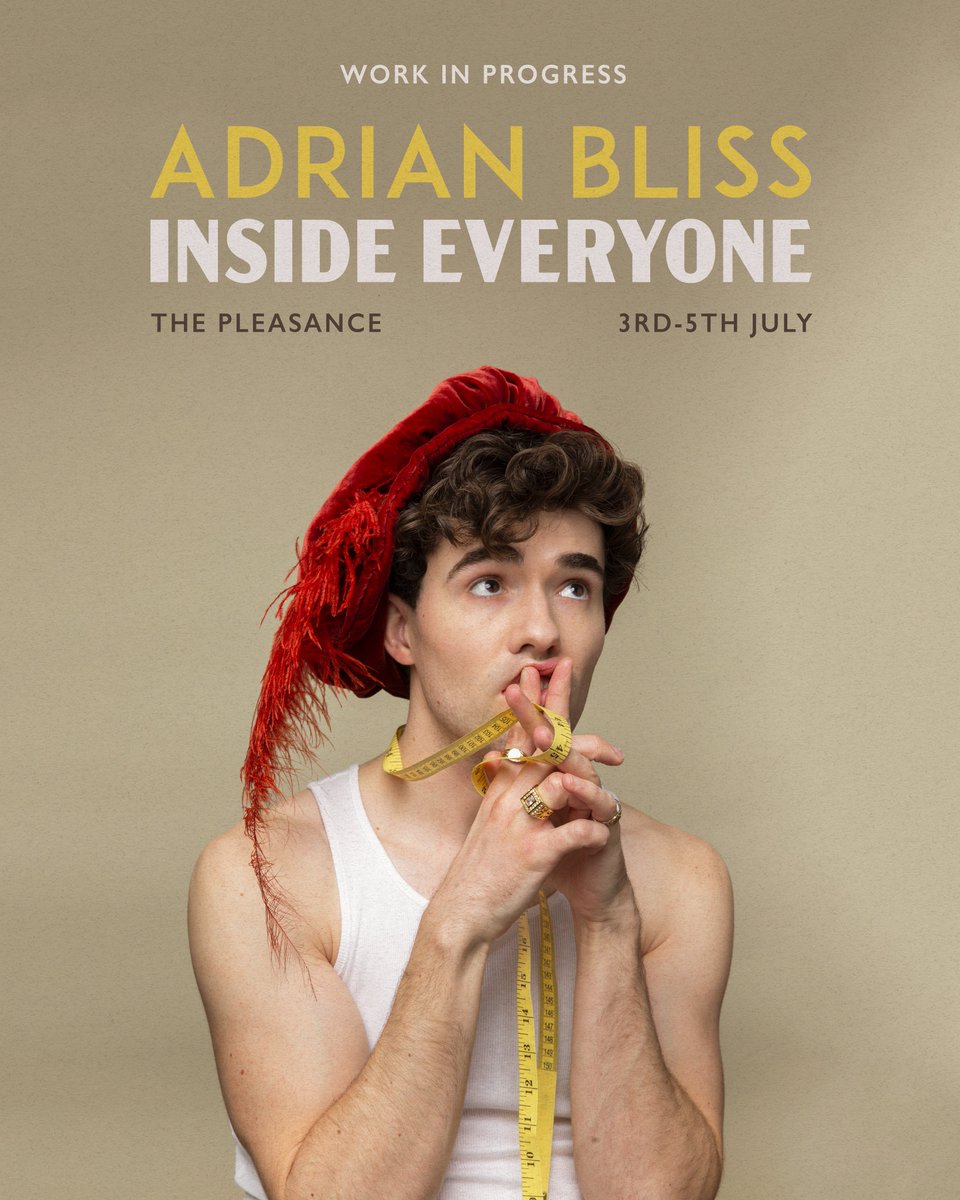 London! From the 3rd-5th of July I’m doing a work in progress of my Edinburgh Fringe show 'Inside Everyone' at The Pleasance, Islington. Come and watch me smooth out the kinks and try to remember all my lines. Tickets here! pleasance.co.uk/event/adrian-b…