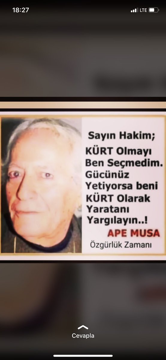 Ape Musa büyük yazar ve dogru adam buyrun sözler