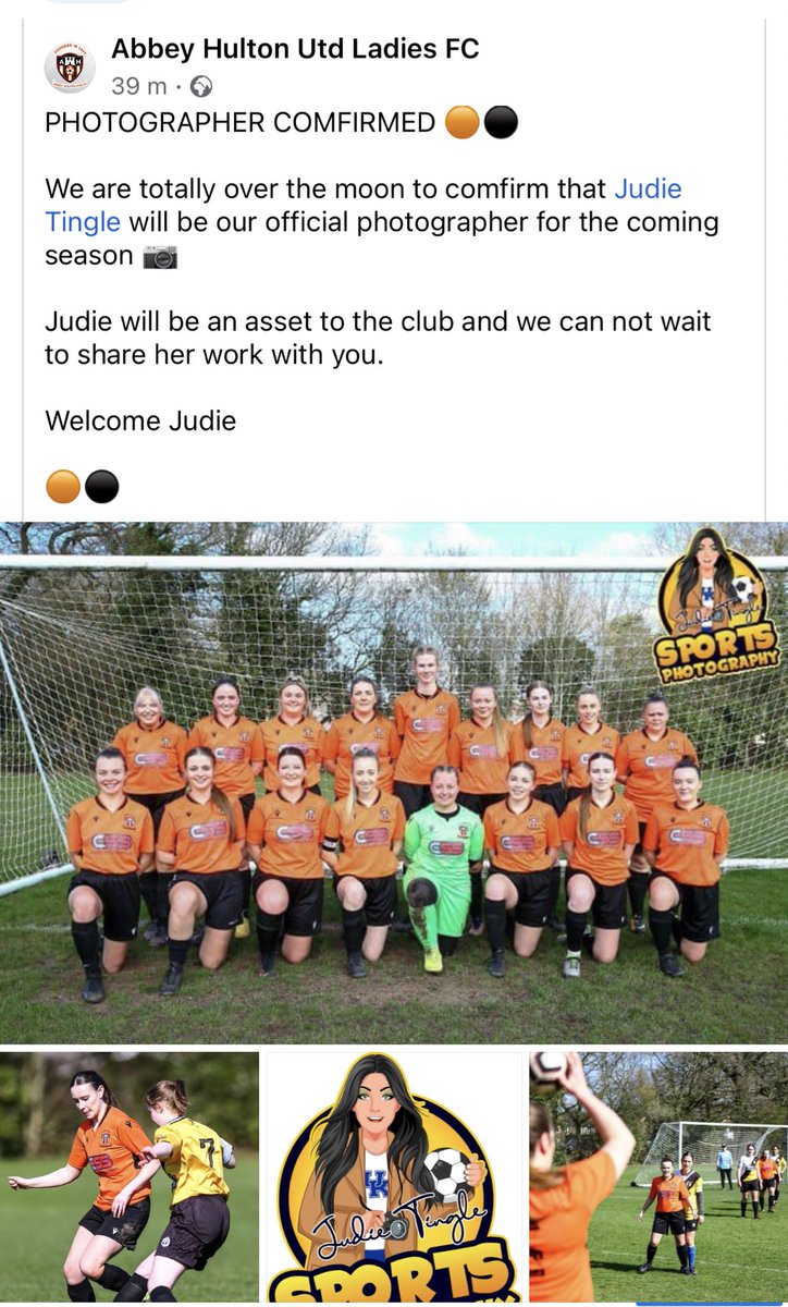 I’m now with Abbey Hulton Utd Ladies on a Sunday afternoon along with AFC Crewe mens team on a Saturday. 
Absolutely excited - bring on the football season! ❤️📸