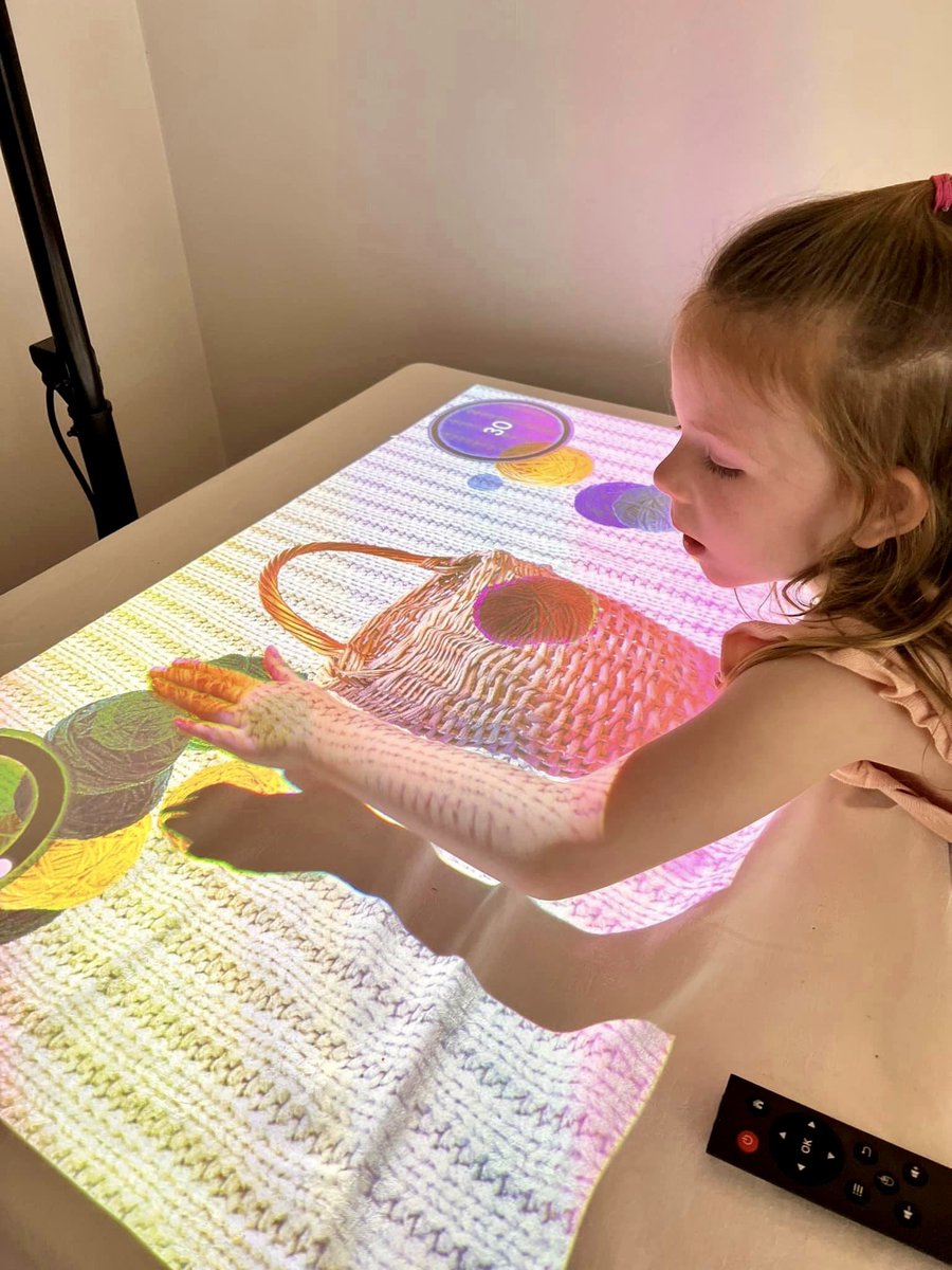 CwrtHome's tweet photo. Elsie visited her great grandmother today and played with her & her therapy pet her great grandmother takes care of. She also played with the interactive magic table we have at the home. @baulch_hannah @BlaenauGwentCBC @haydht2000 #intergenerationalfriendships https://t.co/aEFolUuOcd