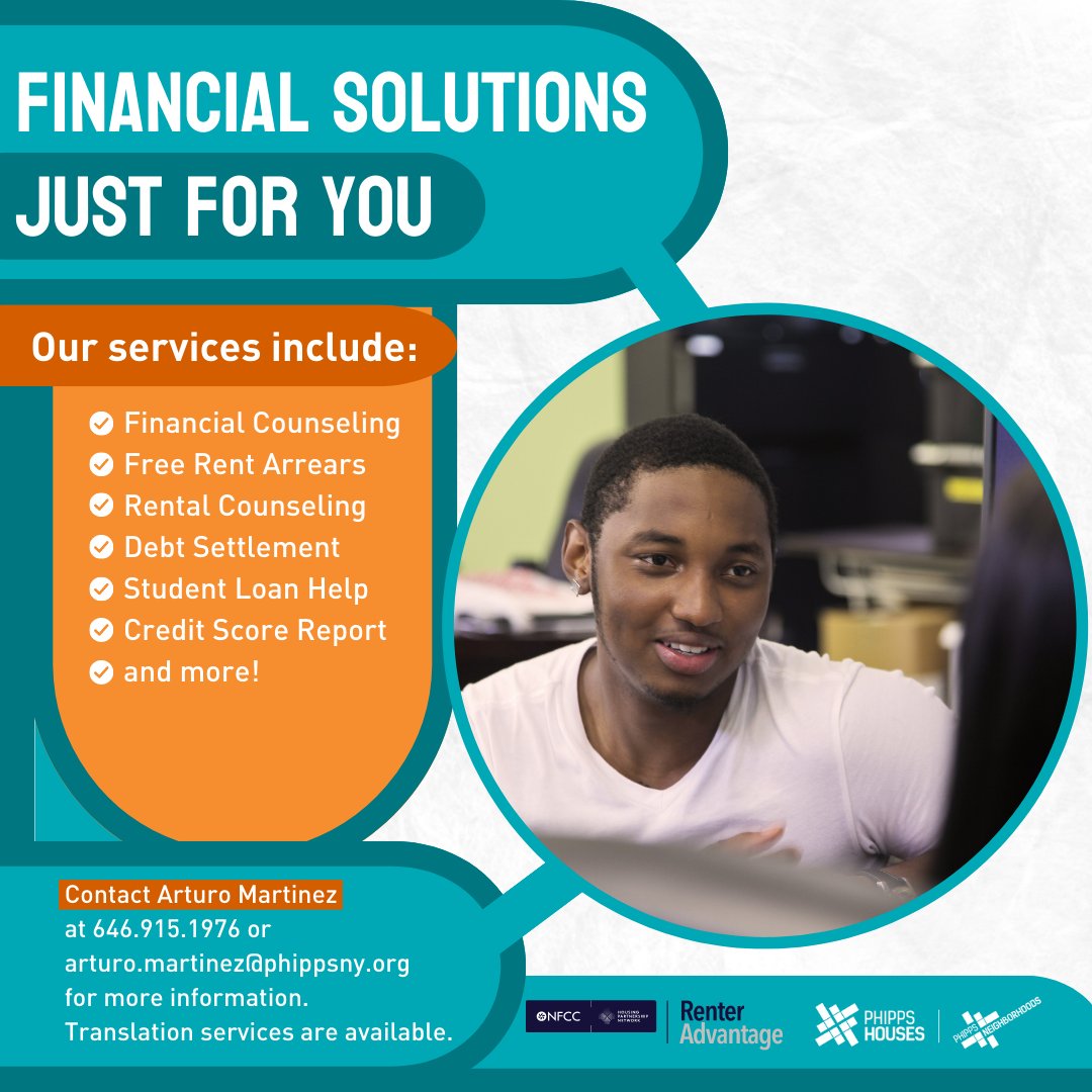 PhippsNY's tweet image. Take the stress out of finances with the #RenterAdvantage program 💪🏽🚀 With personalized financial solutions and financial counseling to help keep you on track, get ready to tackle your finances head-on 📈   
#FinancialFreedom #PersonalizedSolutions