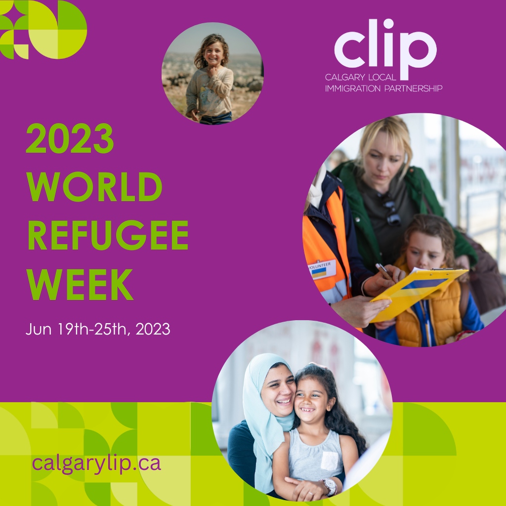 2023 World Refugee Week is June 19th - 25th 

This global event is aimed at raising awareness about challenges faced by refugees worldwide. Watch for our posts! 

calgarylip.ca
 #Calgary #YCC #Newcomers #Immigrants #Community #LIP #ImmigrationMatters #refugeeweek