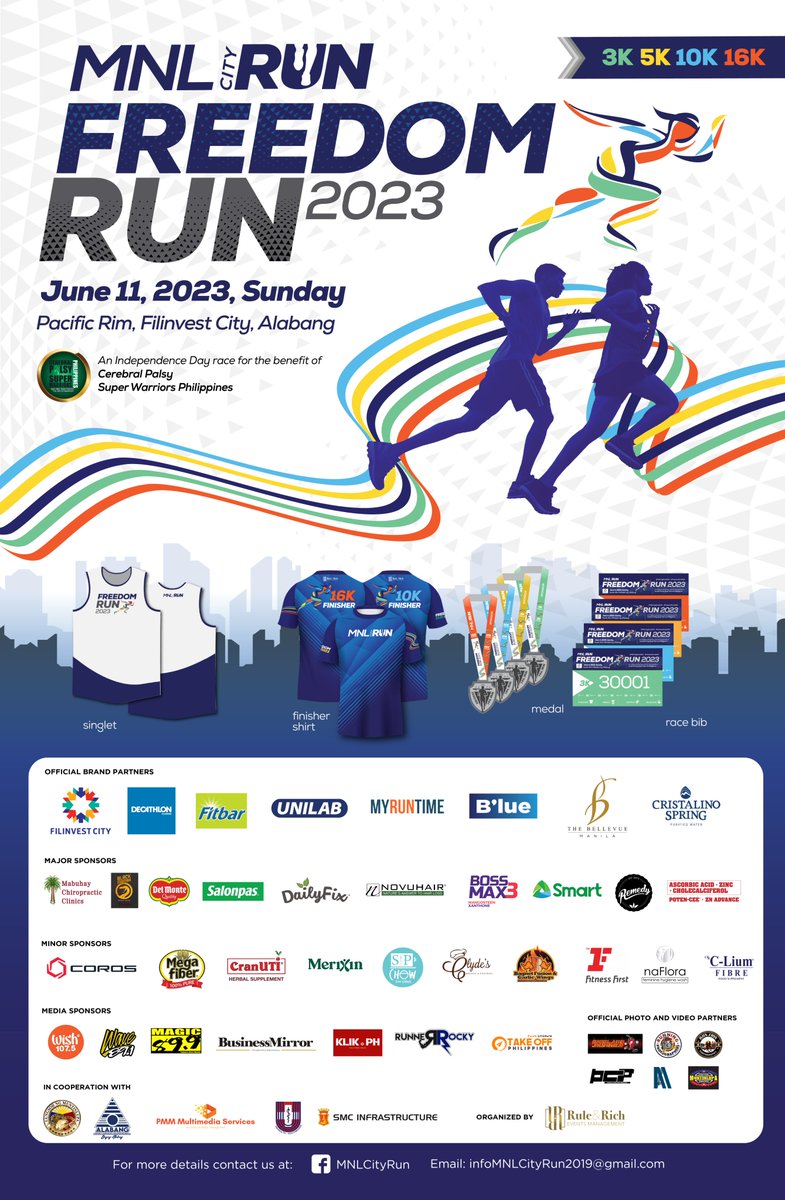 KlikPh's tweet photo. See you on June 11, Sunday at The Pacific Rim, Filinvest City, Alabang for MNL City Run - FREEDOM RUN 2023! πββοΈππ΅πποΈhttps://t.co/rJ5WXWKmhG is one of the Website Partners!
#mnlcityrun #freedomrun2023
#CerebralPalsySuperWarriorPH
#RunAndMakeADifference
https://t.co/qmKcwv5z4S https://t.co/5dkIriWZRH