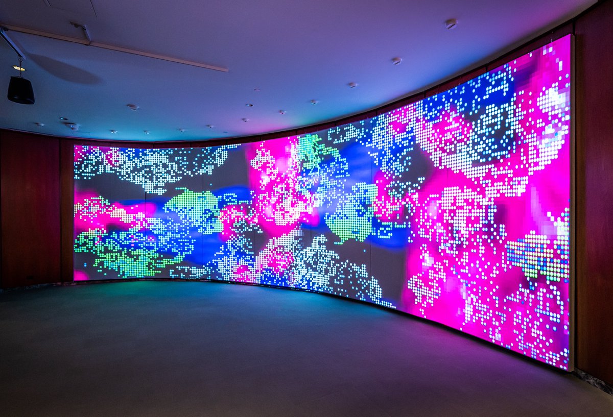 CPNAS's tweet photo. 🌊 Created by artist Rebecca Rutstein in collaboration with a team of scientists from @theoceanmemory, Blue Dreams is a testament to the profound impact of microbial networks on the globe. Read about this immersive video installation in our online catalog. https://t.co/Er8LpE1L8E https://t.co/XpAS3OdVOn