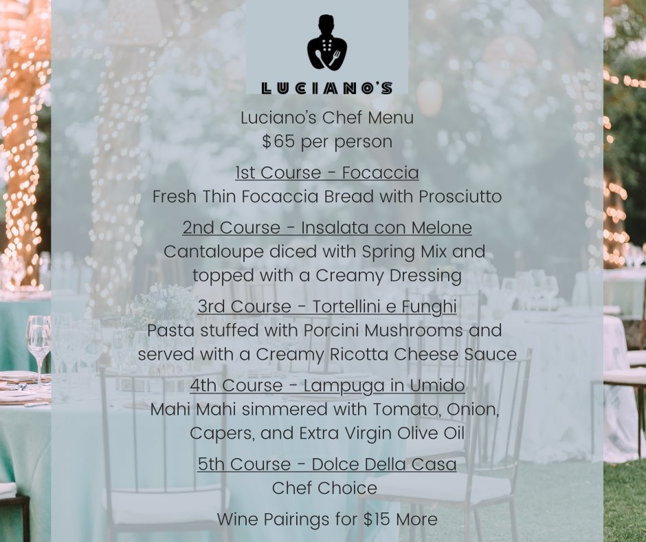 Our Chef Menu for June 9th and 10th features Mahi-Mahi for the entree.  Call 316-777-0045 to make your reservations.