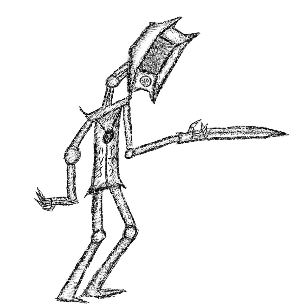 Quick drawing sketch of a silly robot fella
#sketch #sketchart #art #drawing #robot #character