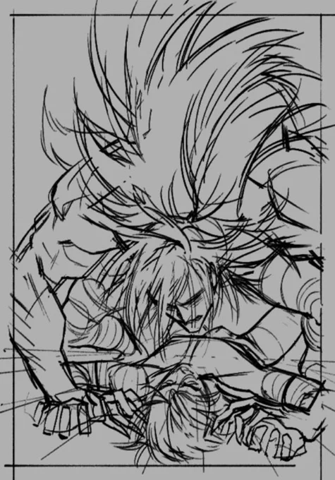 Some wips of my OCs, Benji & Saemus…(Benji is the bite-sized one)
