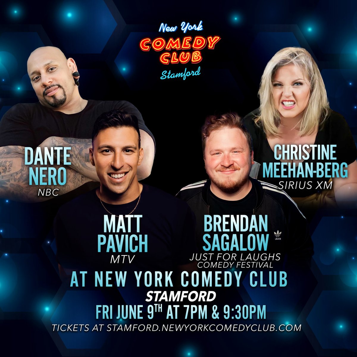 We've got 2 hilarious shows featuring Brendan Sagalow <a href="/BrendanSagalow/">Brendan Sagalow</a> Dante Nero <a href="/DanteNero/">Dante Nero</a> Christine Meehan-Berg <a href="/funnychristine/">Christine Meehan-Berg</a> &amp; Matt Pavich tonight at 7PM &amp; 9:30PM! 

TIX: stamford.newyorkcomedyclub.com/calendar/2023-…

#comedy #Connecticut #stamford #stamfordct #standup