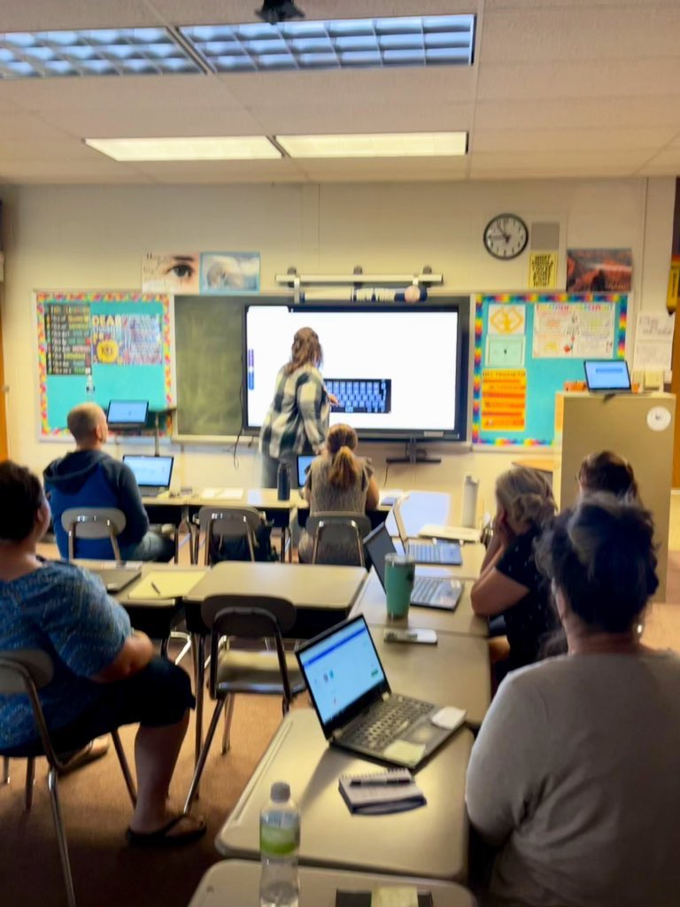 nschomp's tweet photo. Mrs Dundore &amp; I had a blast teaching our    #falconflex session today! We used Clever, Google Slides, and tv to prepare &amp; bookmark engaging lesson plans for a substitute. The best part of teaching to peers?  Sharing &amp; learning from each other. How did YOU grow your mind today? https://t.co/C3O9D88I31