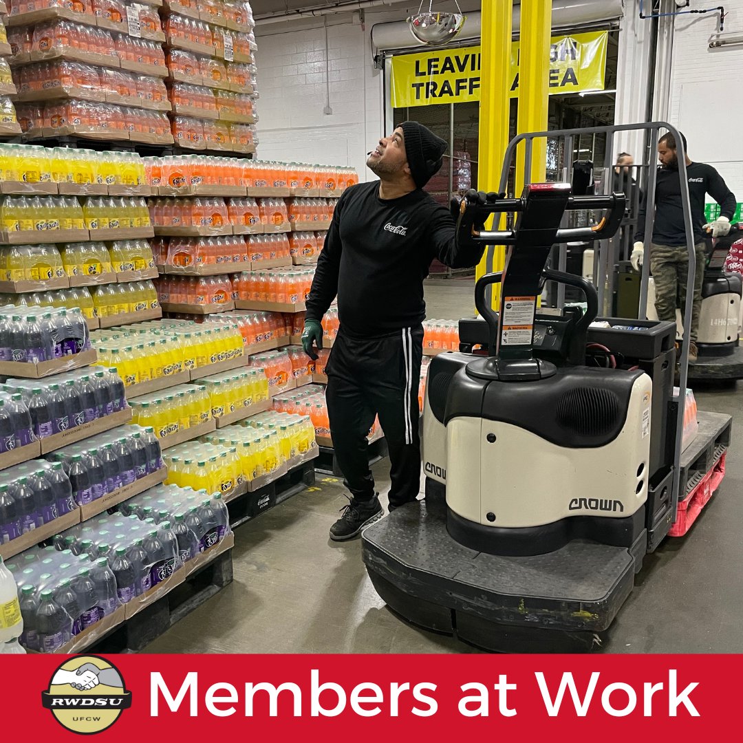 RWDSU's tweet photo. Did you know that the @RWDSU New England Joint Board represents workers at Coca-Cola facilities? Our members work in a number of different industries, but weβre united by our belief that all workers deserve dignity and respect on the job. #1u #MembersAtWork https://t.co/2mP2CcwoDr