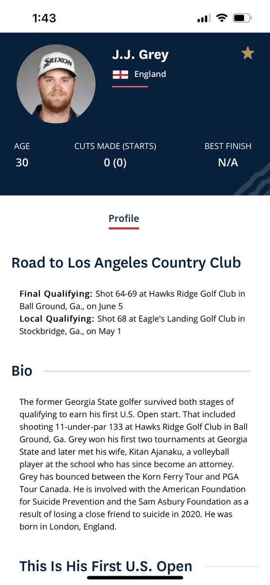Not gonna lie, I’m pretty pumped up for next week! @GaStateGolf <a href="/JJ1393/">JJ Grey</a> #USOpen2023