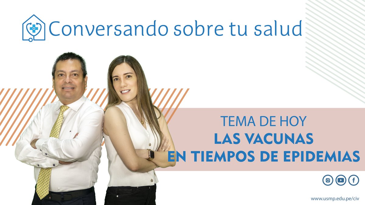 CIV_USMP's tweet photo. Hoy en Conversando sobre tu salud, hablaremos sobre las vacunas en tiempos de epidemias.

https://t.co/G7tQS8diKu https://t.co/kuraLvgr9L