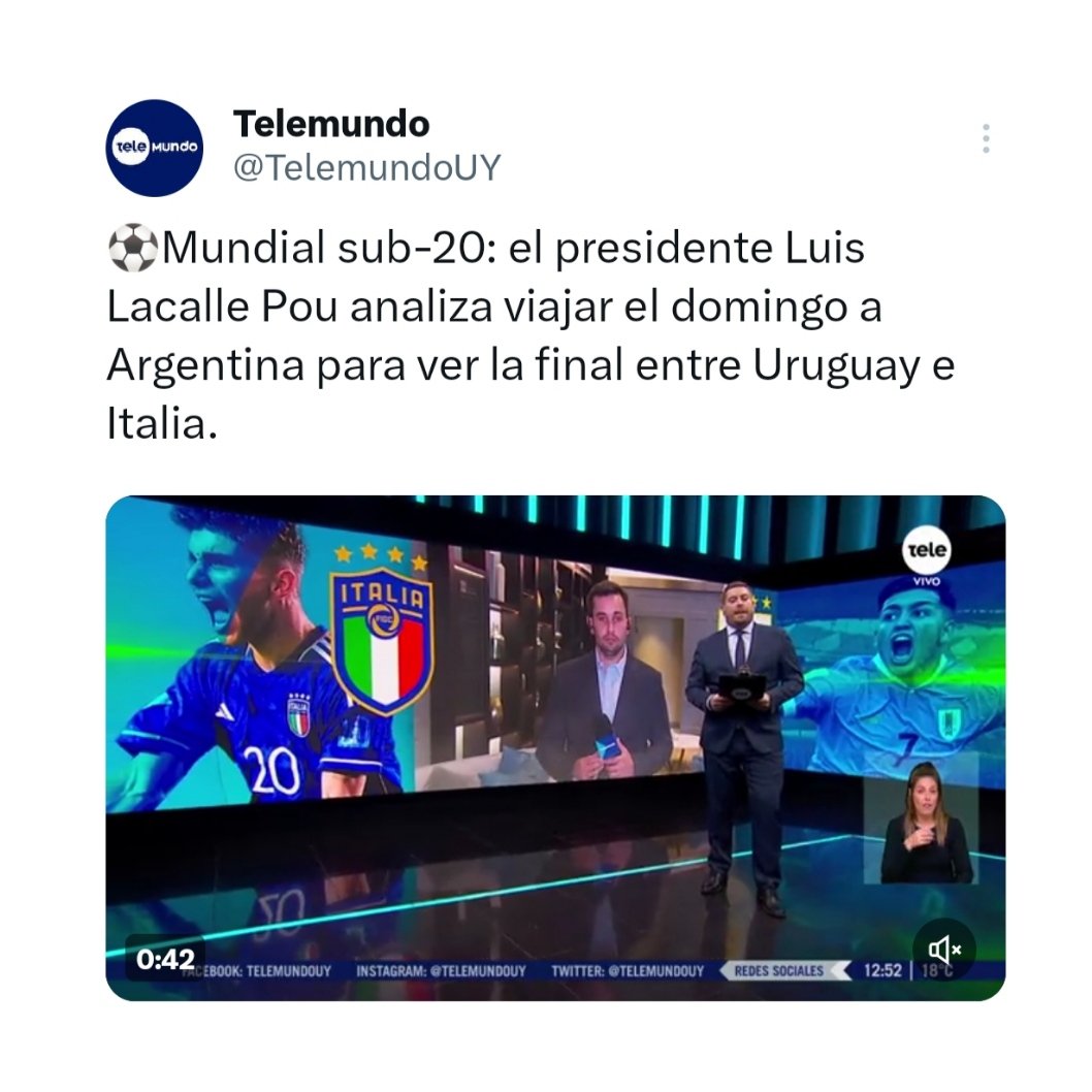 AlfTuitea's tweet photo. ¡Campaña anula-mufa!

500 RT para que @LuisLacallePou no vaya a la final 🙏 https://t.co/cjOARGH9of