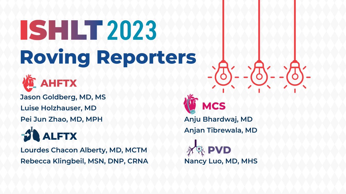 ISHLT's tweet photo. ⌛️You've been waiting patiently: now for the Friday session recaps from the #ISHLT2023 #RovingReporters! These early career professionals captured scientific highlights in Denver. At https://t.co/NbntfHxOkl, click HEART, LUNG, MCS, or PVD to read more. https://t.co/Mvpz8VlXLV
