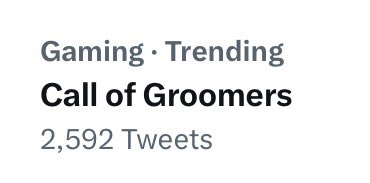 Call of Groomers is now trending 😂 #CallofGroomers