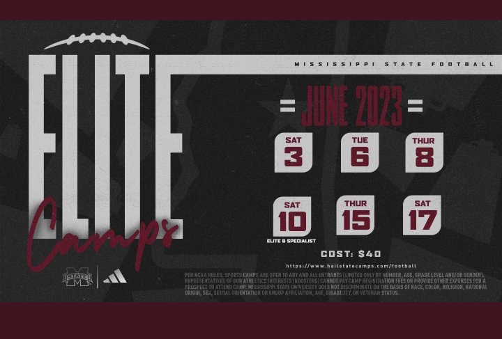 Excited and grateful to be invited to @HailStateFB this Saturday. Last second invitation but I love to compete. # outworkemall @CoachUno1 @CoachSchexMSU @AUSTINROBERTS_1 @JoeBall777