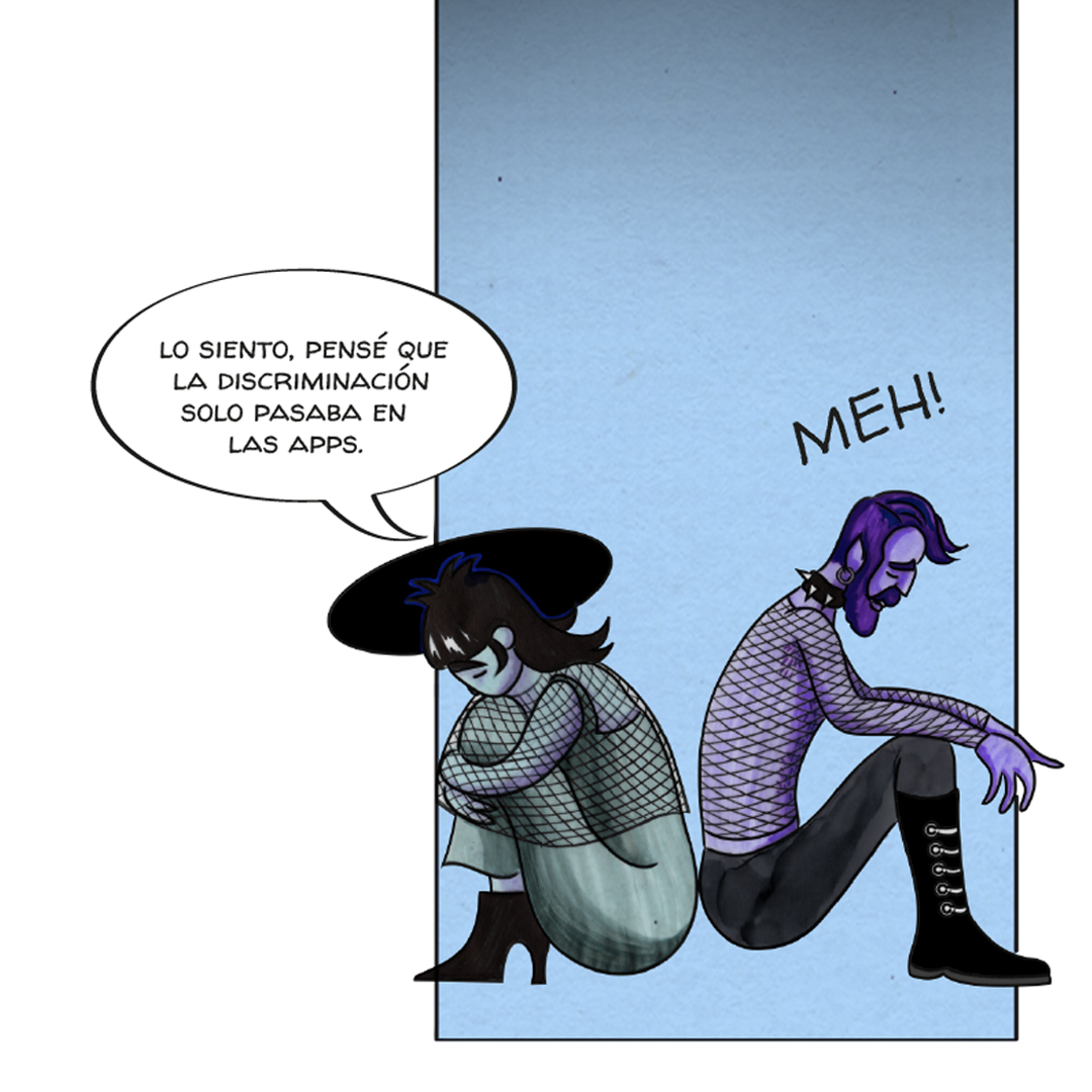 FlorFango's tweet photo. Existe mucha discriminación dentro de las apps de ligue LGBTTTIQ+, aquí algunas imágenes del Episodio 2 de nuestro comic online "Apps de ligue" Descubre como le fue a Pakús al explorar otras formas de ligar. Click aquí para verlo completo en @WEBTOONLATAM https://t.co/fjKixpLunS https://t.co/vNLBtb3kHw