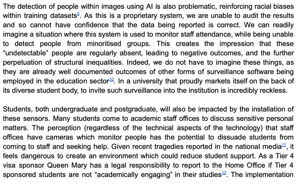 GIStuart's tweet image. We discovered this was happening because we were notified about building work in staff and PhD offices. I wrote this letter, signed by many colleagues to outline some of the issues.

Accessible version with clickable links here: docs.google.com/document/d/1Xi…