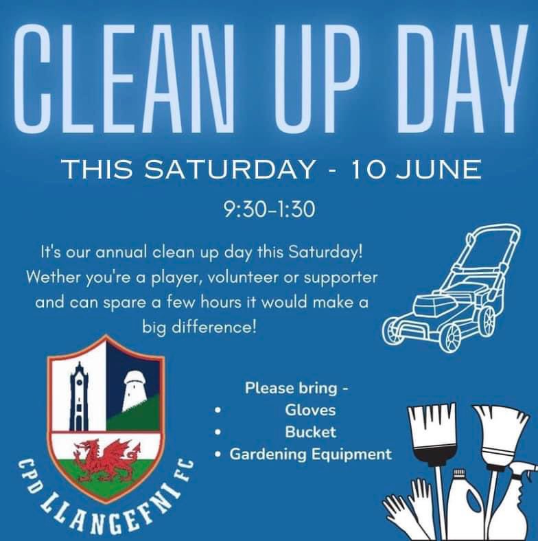 BORE FORY | TOMORROW MORNING 

It's our clean up day tomorrow. Wether you're a player,supporter or volunteer, if you could spare an hour or two between 9.30 -1.30 it could make a big difference. Thanks

🔵🔵🔵